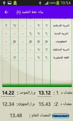 حساب معدلات الاعدادي و الثانوي android App screenshot 4